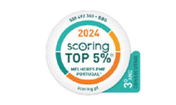 BBG, SA, de groep waarvan het merk HYLINE deel uitmaakt, is onderscheiden als een van de TOP 5% BEST SMEs IN PORTUGAL - 2024 Edition, in termen van prestaties en financiële kracht, volgens de ScorePME methode. Deze certificering erkent de kwaliteit van ons management, het vertrouwen van onze klanten en vooral de uitmuntendheid en toewijding van het hele team.